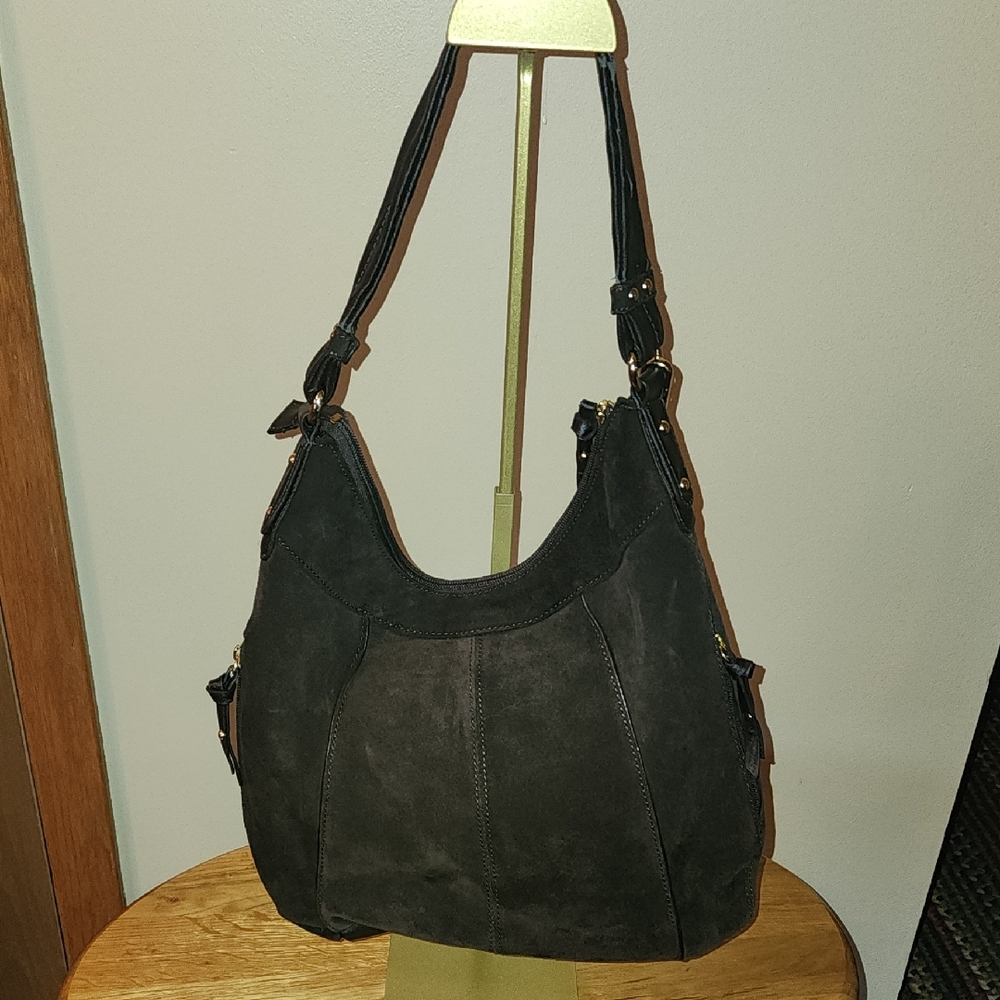 Tignanello Suede Shoulder Purse